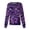 Dark Purple #30, variant on Halloween Scrub Tops for Women Candy Skull Button Down Spooky Medical Scrubs Spider Web Bat Horror Long Sleeve Medical Uniform, 4XL
