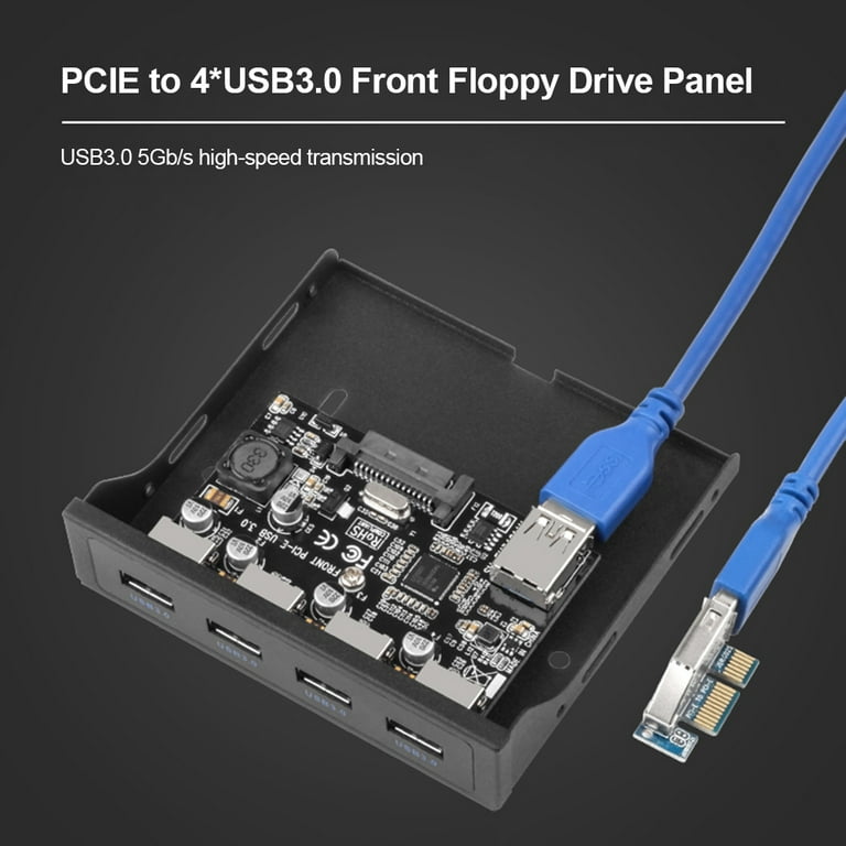 Kotyreds PCI-E 1X to USB 3.0 PC Front Panel 4 Ports USB PCIe HUB with PCI Express Riser - Walmart.com Kotyreds PCI-E 1X to USB 3.0 PC Front Panel 4 Ports USB PCIe HUB with PCI Express Riser - Walmart.com