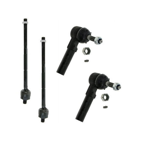 Front Tie Rod End Set 4 Piece - Compatible with 2000 - 2005 Dodge Neon 2001 2002 2003 2004