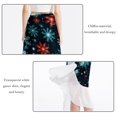 thumbnail image 2 of Snowflakes Chic Chiffon Beach Dress & Skirt Set for Women - for Summer Days at the Beach, 2 of 6
