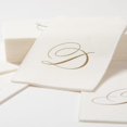 thumbnail image 5 of Caspari Servilletas de toalla para invitados de lino, papel blanco perla y dorado, letra H, paquete de 24, 5 of 5