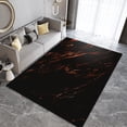 thumbnail image 3 of Black Simple Area Rugs, Red Paint Graffiti Carpet, Porch Mat Non-Slip Fine Fluff With High Density Suitable For Living Room Study Bedroom Kitchen Dining Room 4x5ft, 3 of 6