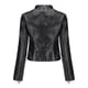 thumbnail image 3 of Chaquetas para mujer Slim Leather Stand Collar Zip Motocicleta Traje Cinturón Abrigo Chaqueta Tops Odeerbi ODB-3, 3 of 7