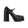 thumbnail image 2 of WILD PAIR Womens Black 1-1/2" Platform Cushioned Adjustable Ankle Strap Octavia Square Toe Block Heel Buckle Mary Jane 8.5 M, 2 of 4