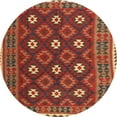 thumbnail image 1 of Ahgly Company Indoor Round Contemporary Red Oriental Area Rugs, 8' Round, 1 of 6