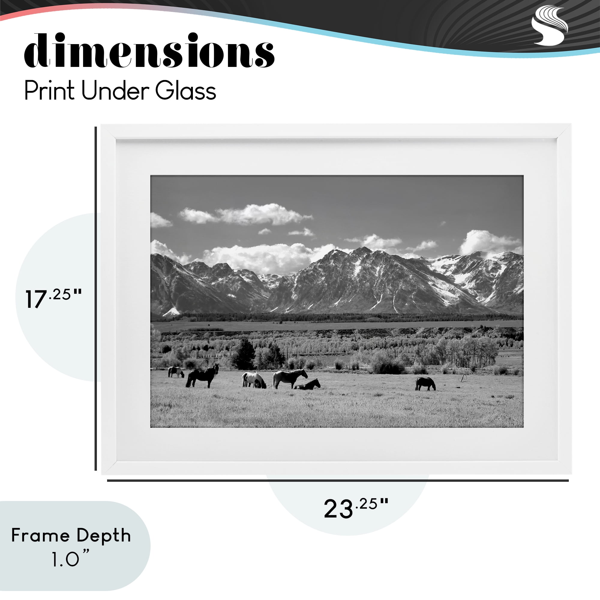 Stupell Industries Wyoming Ranch Horses Grazing White Framed Print Under Glass, design by Steve Toole