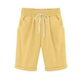 thumbnail image 2 of NTACZA Women Shorts Comfy Plus Size Capri Elastic Waist Drawstring Ladies Shorts XXXXXL, 2 of 6