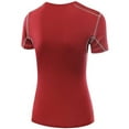 thumbnail image 2 of Uccdo Women Compression Sports Fitness Yoga Short Sleeve Tight T Shirts, 2 of 2