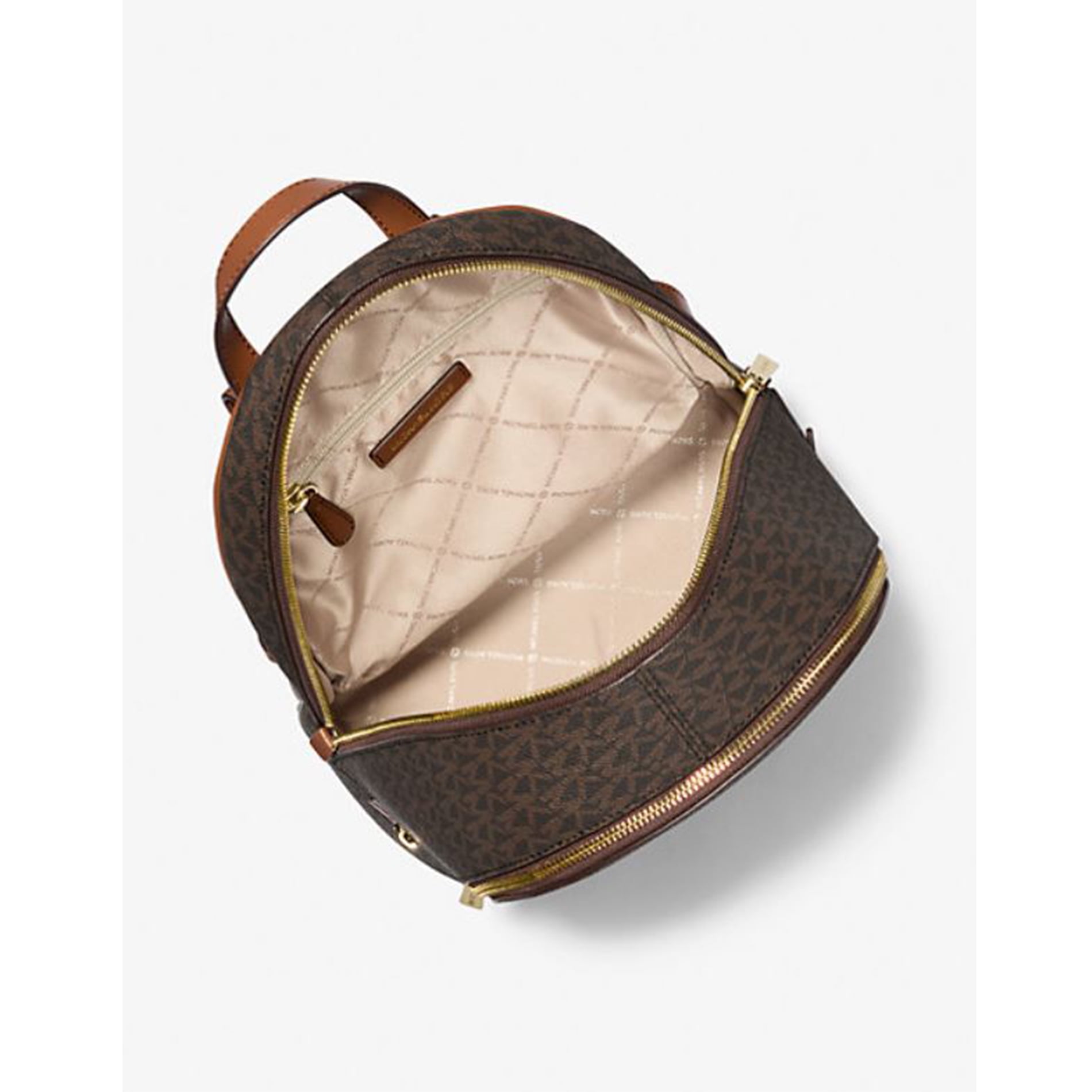 Michael Kors Women's Rhea Medium Signature Logo Backpack (Brown) 35S5GRAB2B-847