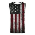 thumbnail image 4 of Mens 4th of July Tank American Flag Tank Top for Men Fourth of July Top Patriotic Tank Top Men Fourth of July Tank Men Leisure Time Fitness Home Wear Pajamas Color Cotton Fashion Printing T-Shirt, 4 of 5