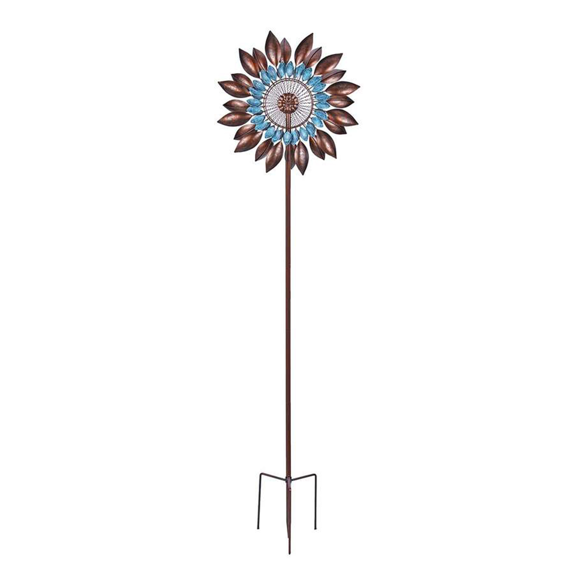 Hourpark Outdoor Sunflower Wind Spinner for Parkway or Lawn, Multicolor
