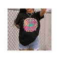 thumbnail image 1 of Women's color picture printed short-sleeved round-neck T-shirt, 100% cotton, summer, casual and soft T-shirt, 1 of 5