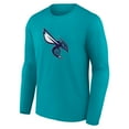 thumbnail image 2 of Men's Aqua Charlotte Hornets Alternate Logo Long Sleeve T-Shirt, 2 of 3