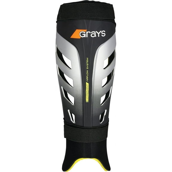 GRAYS G800 Shinguards Size: Large Black/Silver