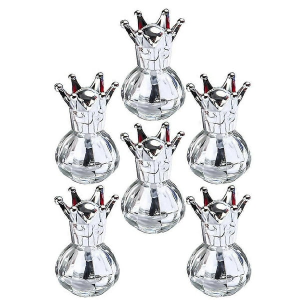 Glass Nail Polish Container For DIY Projects Stylish Design With Brush Head Suitable For Women 6Pcs