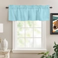 thumbnail image 2 of Pure Aqua Blue Kitchen Valances for Windows, Modern Solid Color Minimalist Art Bathroom Window Valances 42x18 Inch Rod Pocket Window Treatments Valance Curtains for Living Room Bedroom Decor, 2 of 9