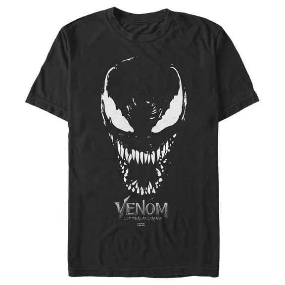 Men's Marvel Venom: Let There be Carnage Big face Logo Graphic Tee Black 2X Large