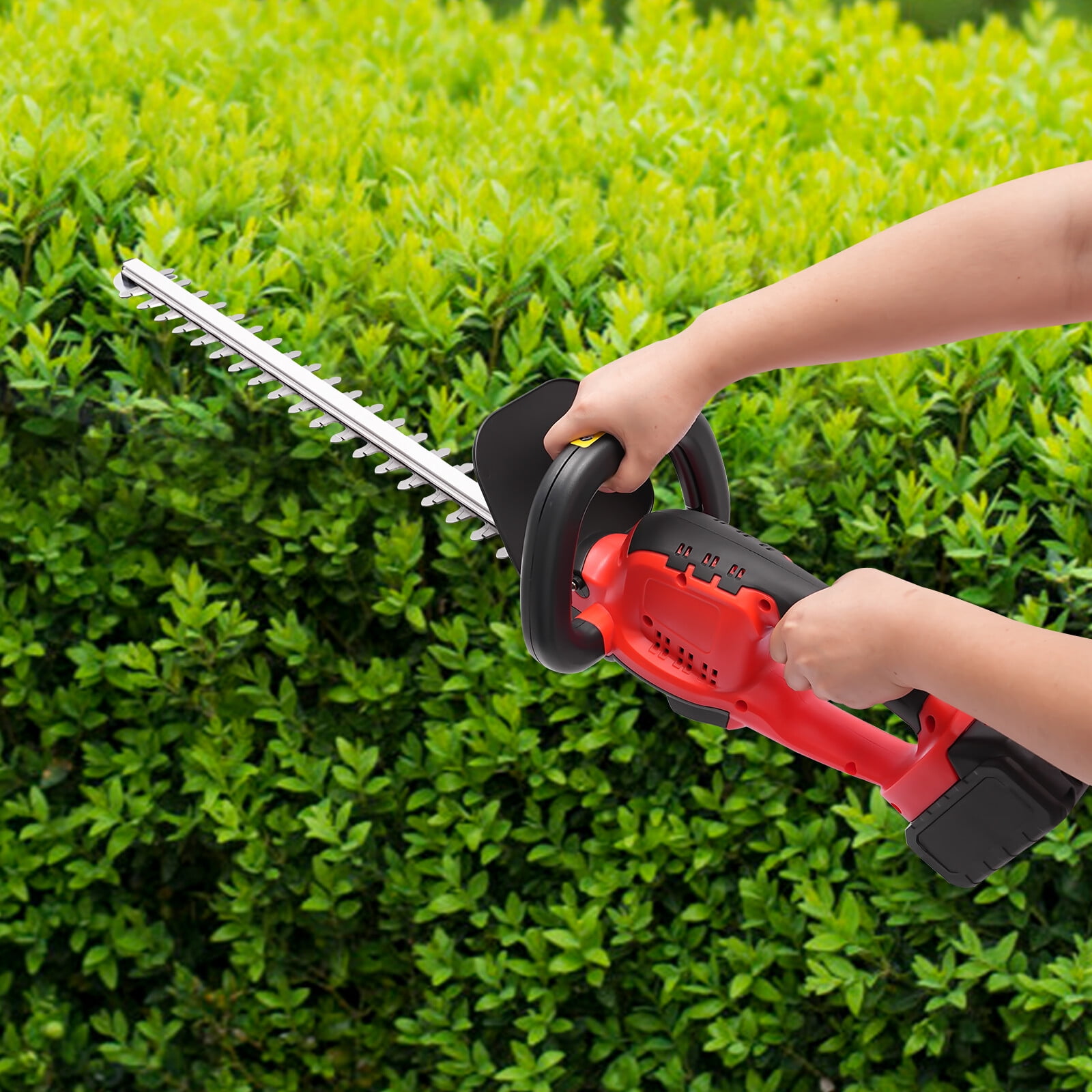 ToppiJoy Cordless Double-Blade Hedge Trimmer, Lightweight Brushless Motor for Effortless Garden Trimming