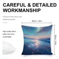 thumbnail image 2 of Ocean moon beach Linen toss pillowcase Decoration pillowcase Gift preferred 24x24" Cushion cover 2 set Sofa pillowcase Sofa bedroom living room car, 2 of 7