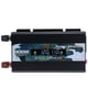 thumbnail image 2 of Inversor de alimentación de onda senoidal pura de 300W de 12V a 110V CA - adaptador para coche con 2 puertos USB, pantalla LCD y abrazaderas para batería para portátiles, televisores, teléfonos, 2 of 9