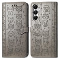 thumbnail image 1 of Funda Cartera FOXDOCK para Samsung Galaxy A17 , Flip PU con Relieve de Gatos y Perros, Tarjetero y Soporte, 1 of 6
