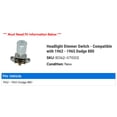 thumbnail image 2 of Headlight Dimmer Switch - Compatible with 1962 - 1965 Dodge 880 1963 1964, 2 of 2