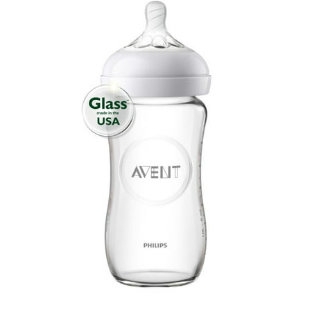 Philips Avent Natural Glass Baby Bottle, 8oz, 1pk, (The Best Glass Baby Bottles)