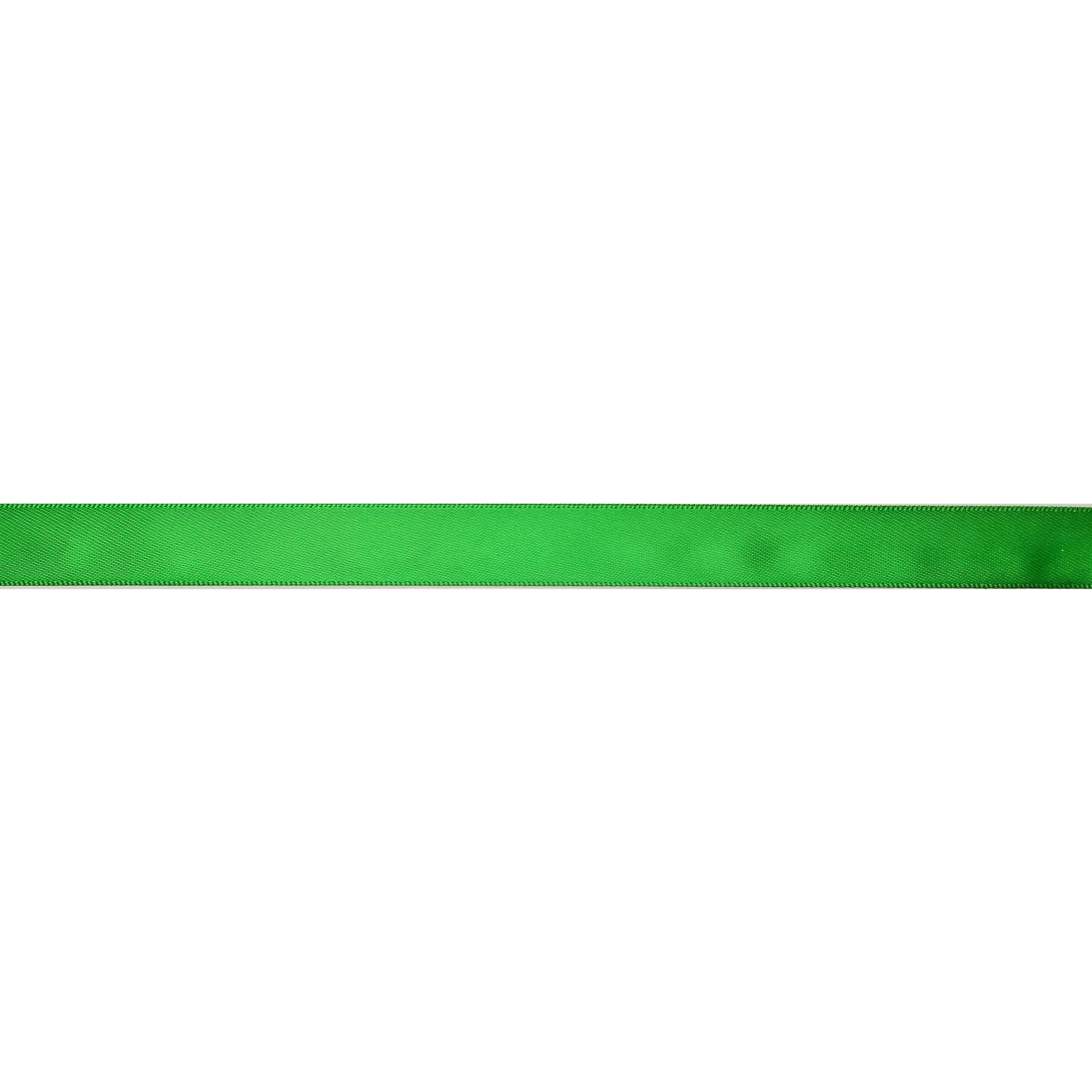 5/8" x 7yd Green Double Faced Satin Ribbon by Celebrate It – Smooth Polyester Finish - Non-Wired with Woven Edge - 12 Pack