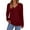 Wine Red, variant on Fall Fashion Long Sleeve Shirts for Women Ribbed Knit V Neck Dressy Casual Lightweight Sweaters Tunic Tops