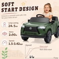 thumbnail image 5 of UBesGoo Licensed Lexus 24V Powered Ride on Car Toy for Kids, Electric Car with Remote Control, LED Lights, Bluetooth, Age 3+, Green, 5 of 8