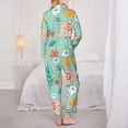 thumbnail image 5 of Bingfone Womens Pajama Sets Elephant And Flowers Print,Long Sleeve Loungewear Pajamas Set-X-Large, 5 of 9