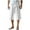White, variant on Mens capri pant Summer Beach Lightweight Below Knee Casual Cotton Shorts Drawstring Elastic Waist with Pockets
