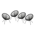 thumbnail image 2 of Mia Outdoor Hammock Weave Chair with Steel Frame (Set of 4), 2 of 8