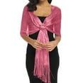 thumbnail image 2 of Shawls for Women Shawl Wrap Shawls And Wraps for Evening Dresses Shawls And Wraps for Evening Dresses, Metallic Glitter Shawls for Women, Sparkling Wedding Giving Shawl Gift, Hot Pink-One Size, 2 of 3