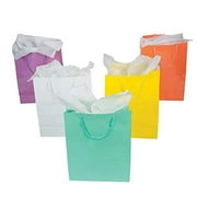 Large Pastel Gift Bags - Party Supplies - 12 Pieces