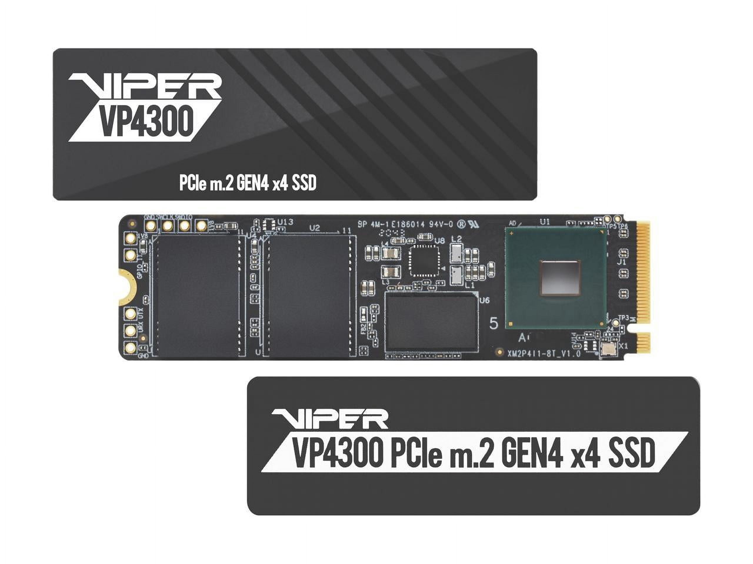 内蔵型SSD Patriot Viper VP4300 1TB M.2 PCIe Gen4x4 Patriot VP4300 1TB M.2 2280 PCIe Gen4 NVMe 7400MB/s DDR4 DRAM