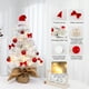 thumbnail image 4 of Xihbxyly Dia Del Primer Ministro Mini Navidad 17,7 Pulgadas/45 Cm, Navegado Blanco Flocdo, Iluminado, Adornado con Escritorio, Navidad Pequeño, Navegación Decorativa En Colgates, 4 of 7