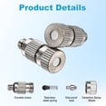thumbnail image 2 of Uxcell 30-Pack Brass Misting Nozzles, 0.1mm Orifice Dia. Mister Nozzles Brass, High Pressure Spray Misting Nozzle Head, 2 of 6
