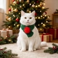 thumbnail image 4 of Christmas Pet Knitted Scarf, Festive Holiday Pet Neck Collar Scarf, Soft Xâmas Accessory for Cats Small Dogs Holiday Party Photo Props, 4 of 5