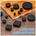 thumbnail image 4 of Uxcell 12 PCS 2.48"(63mm) Round Plastic Hole Plugs, Black Plastic Pipe Tubing End Caps for Furniture, Pipe Tubing, Table, Chair, 4 of 6