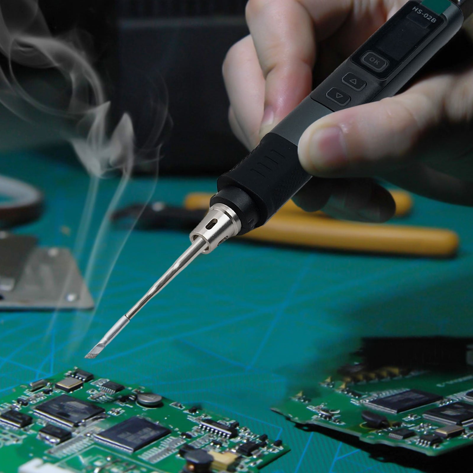 For FNIRSI HS02B For Smart Electric Soldering Iron PD 100W Constant Temperature Kits