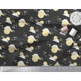 thumbnail image 2 of Soimoi Black Rayon Fabric Stripe,Cloud & Sun Modern Style Print Fabric by the Yard 42 Inch Wide, 2 of 3