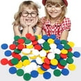 thumbnail image 3 of 100 Pcs Puce de Comptage de Couleurs en Bois Ronde Compteur de Maths Jouet d'Apprentissage des Maths pour Enfants, 3 of 10