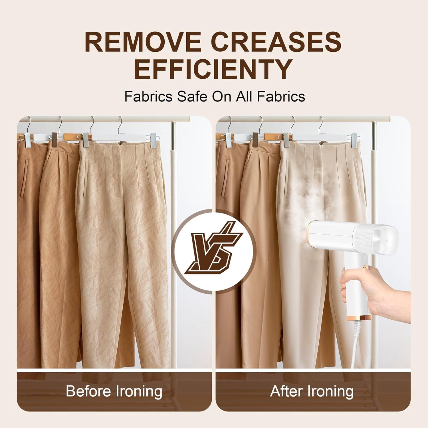 Sewnow Travel Garment Steamer for Clothes, 1000W Mini Portable Handheld Steam Iron with 120ML Detachable Water Tank, Foldable Fabric Wrinkles Remover, 20s Fast Heat Up for Home Travel
