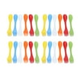 thumbnail image 3 of Ensemble de 24 Pcs Fourchette Couteau Cuillère Réutilisable 3 en 1 Ustensiles Colorés Kit Vaisselle Multifonctionnelle en Plastique pour Activités Extérieures, 3 of 8