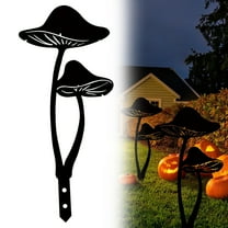MOQIN Metal Mushroom Yard Art Garden Decorative Stake Hollow Out Mushrooms Silhouette Statue Decor, for Pathway, Floor, Garden, Lawn, Halloween Outdoor Decoration