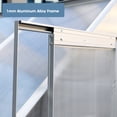 thumbnail image 3 of 6'W Outdoor Hot House | Protect Plants from Cold & Sun, Adjust Ventilation | Galvanized Metal Base, Aluminum Frame | Panel Spring Design for Ease, 3 of 6