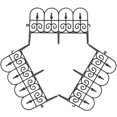 thumbnail image 1 of FESTFENDS Plastic Fence Garden Decorations 3Pcs Non-deforming Round End Smooth Surface 11.8x5.3in, 1 of 7
