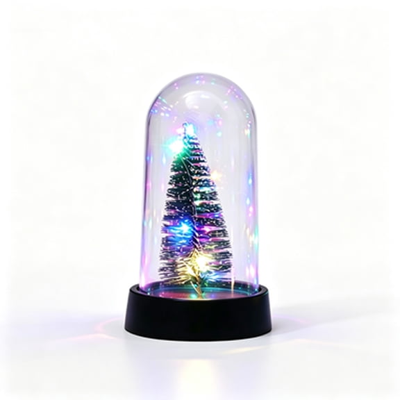 Recordable Christmas Tree in a Bottle Ornament,30-Second Voice Recording Keepsake with Snowy Mini Trees,Glass Holiday Decoration for Mantel 2026 New