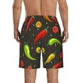 thumbnail image 3 of Kll Chili2 Men'S Casual Summer Beach Shorts Hawaiian Shorts With Pockets-Medium, 3 of 9